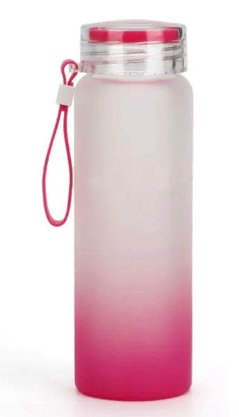 Custom Frosted Glass Water Bottle